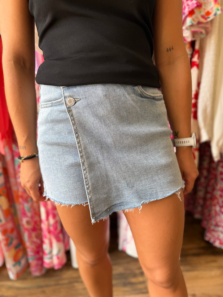 Jupe short en jean
