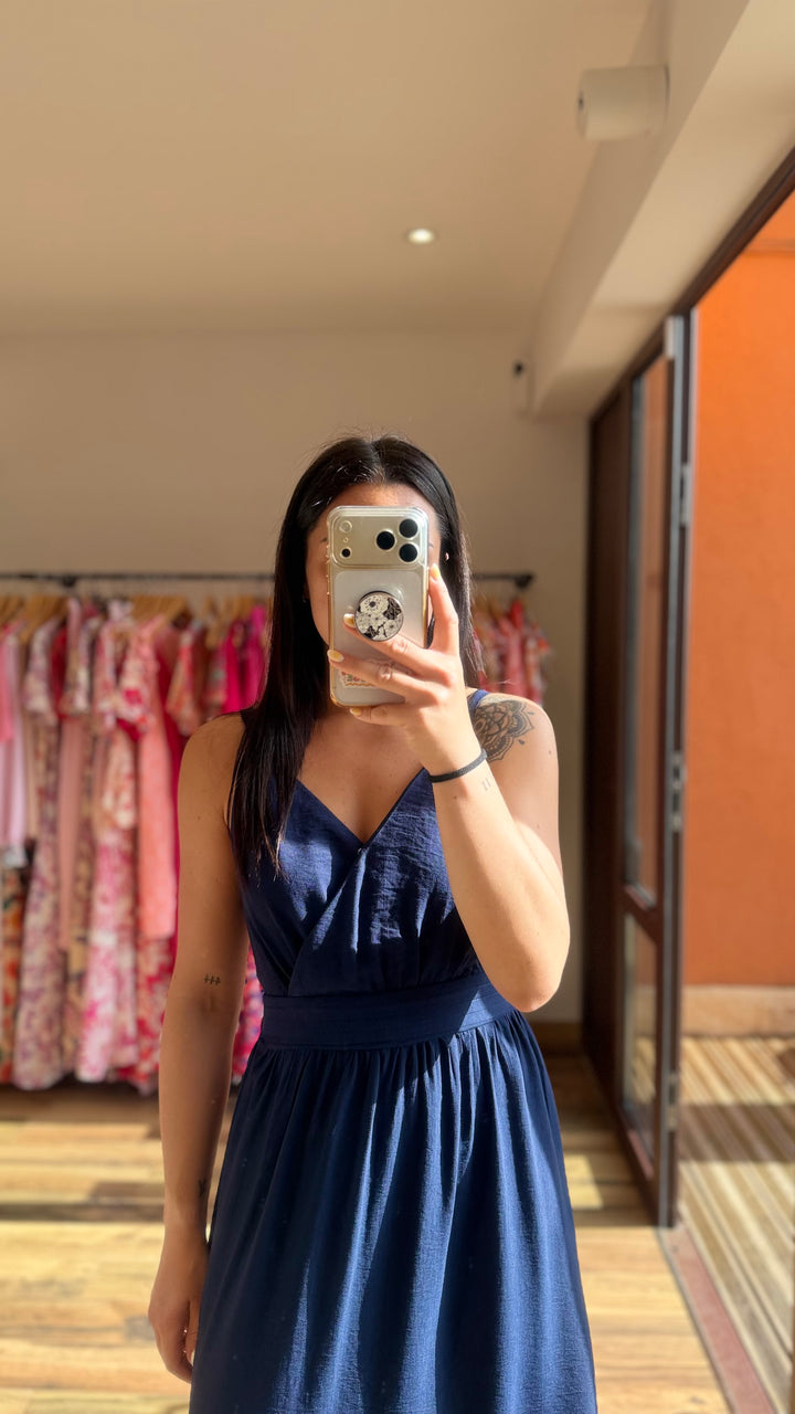 Robe longue Molly marine