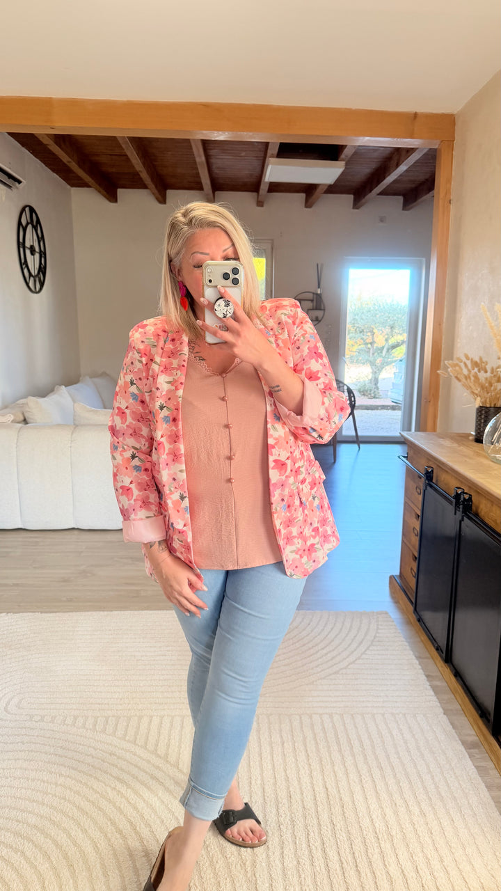 Top Hosa rose poudré CURVY