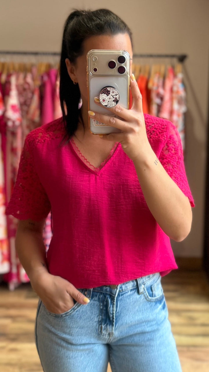 Top Miya fuschia CURVY