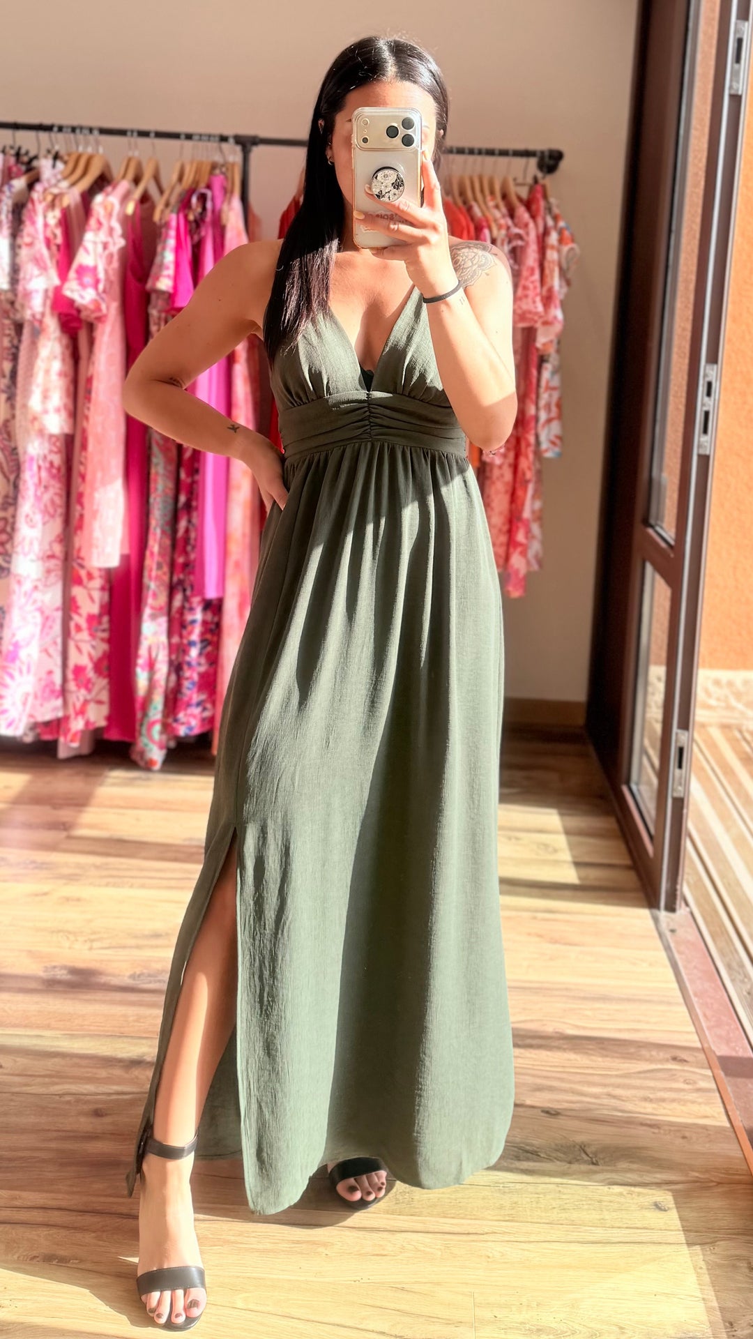 Robe Caly kaki CURVY