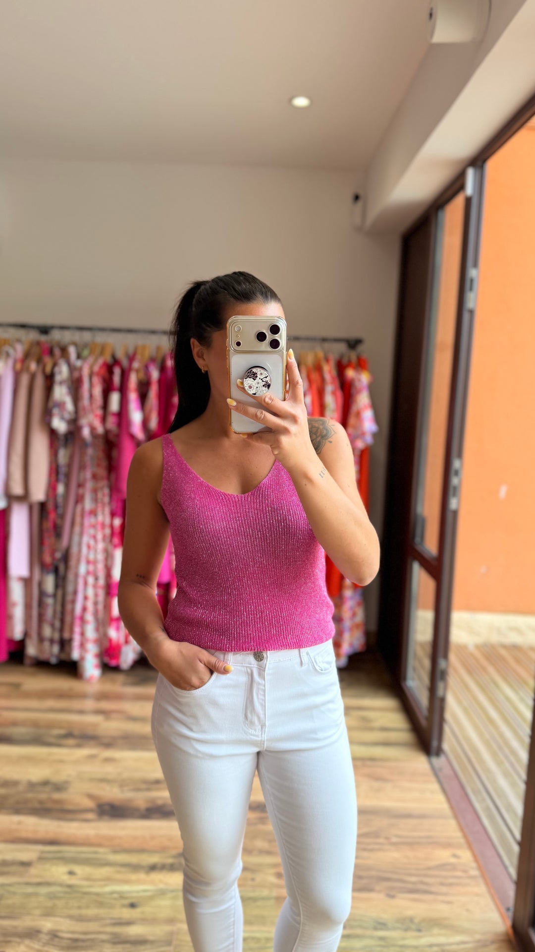 Top Afida fushia CURVY