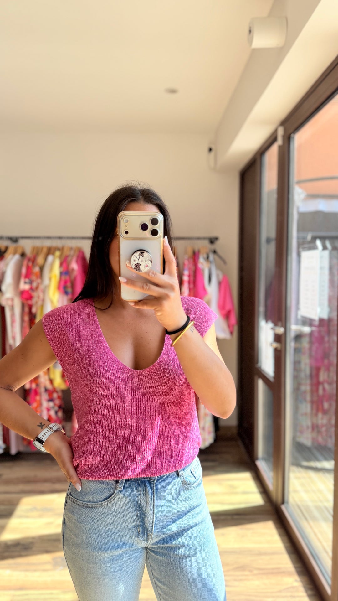 Top Milane fushia CURVY