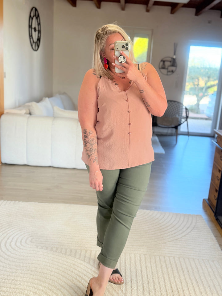 Top Hosa rose poudré CURVY