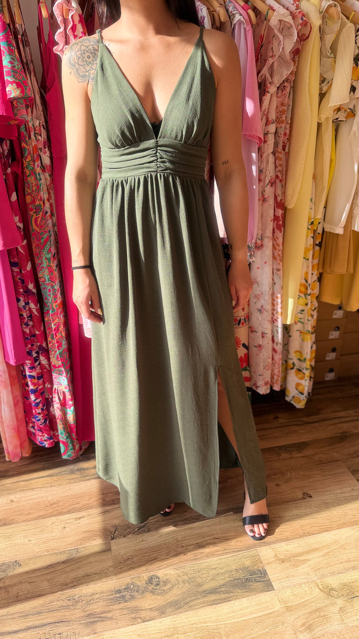 Robe Caly kaki CURVY