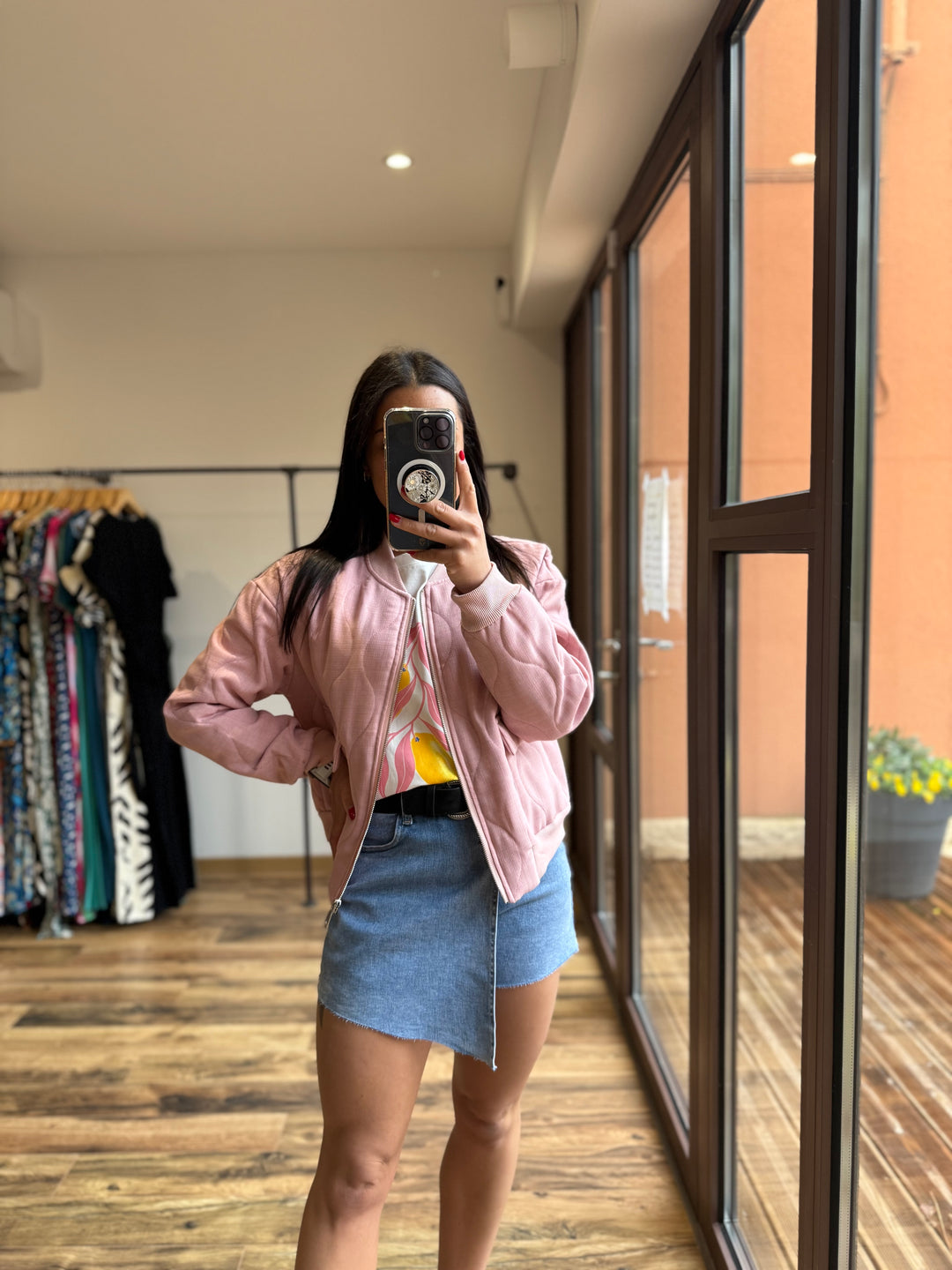 Jupe short jean