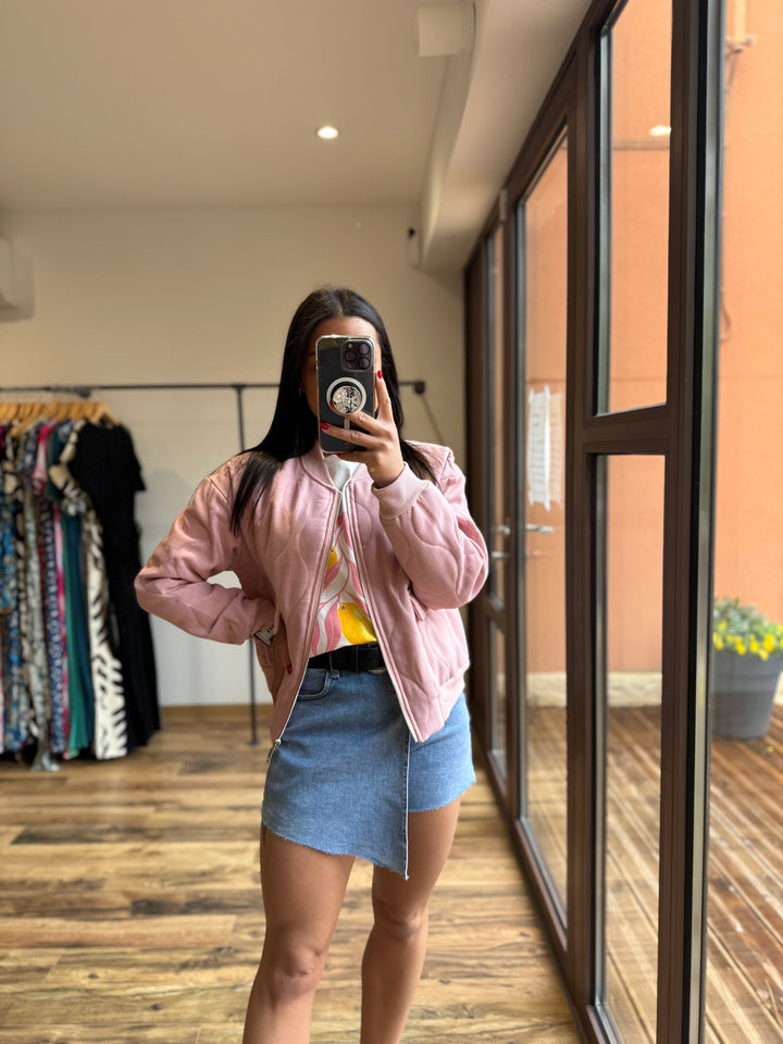 Jupe short jean