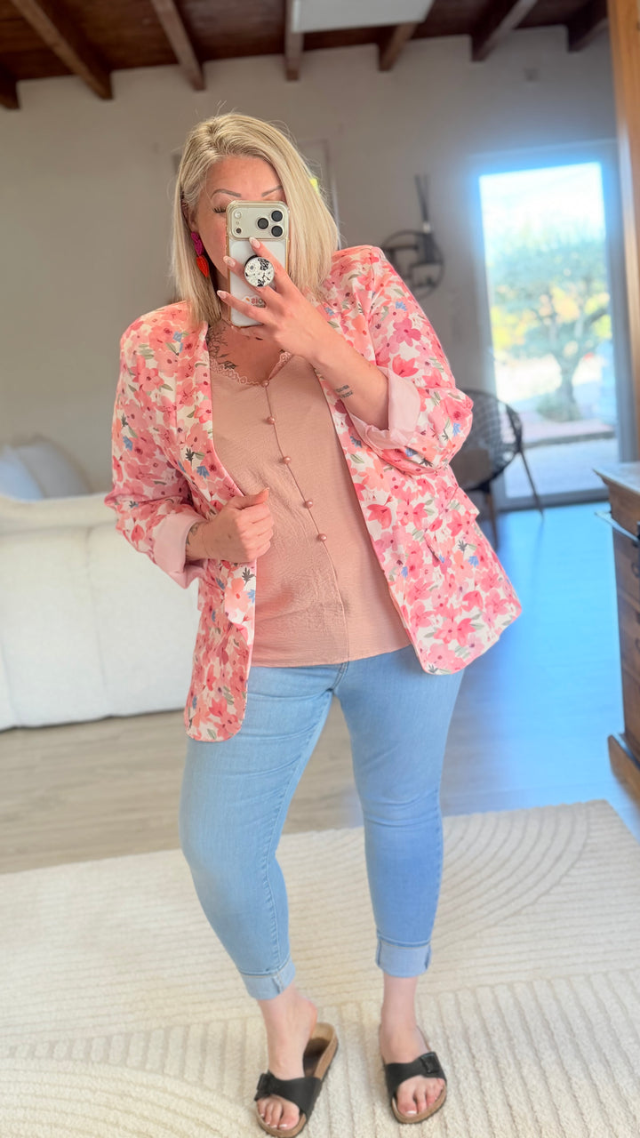 Blazer fleuri CURVY 42/46