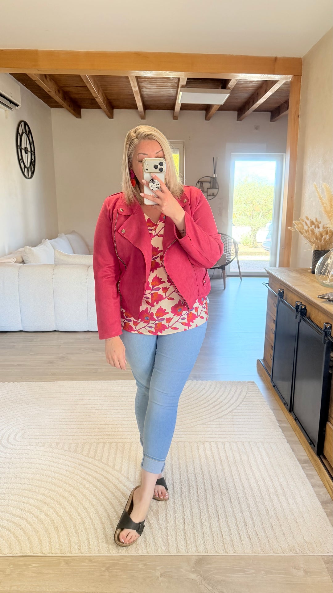 Suédine fushia CURVY