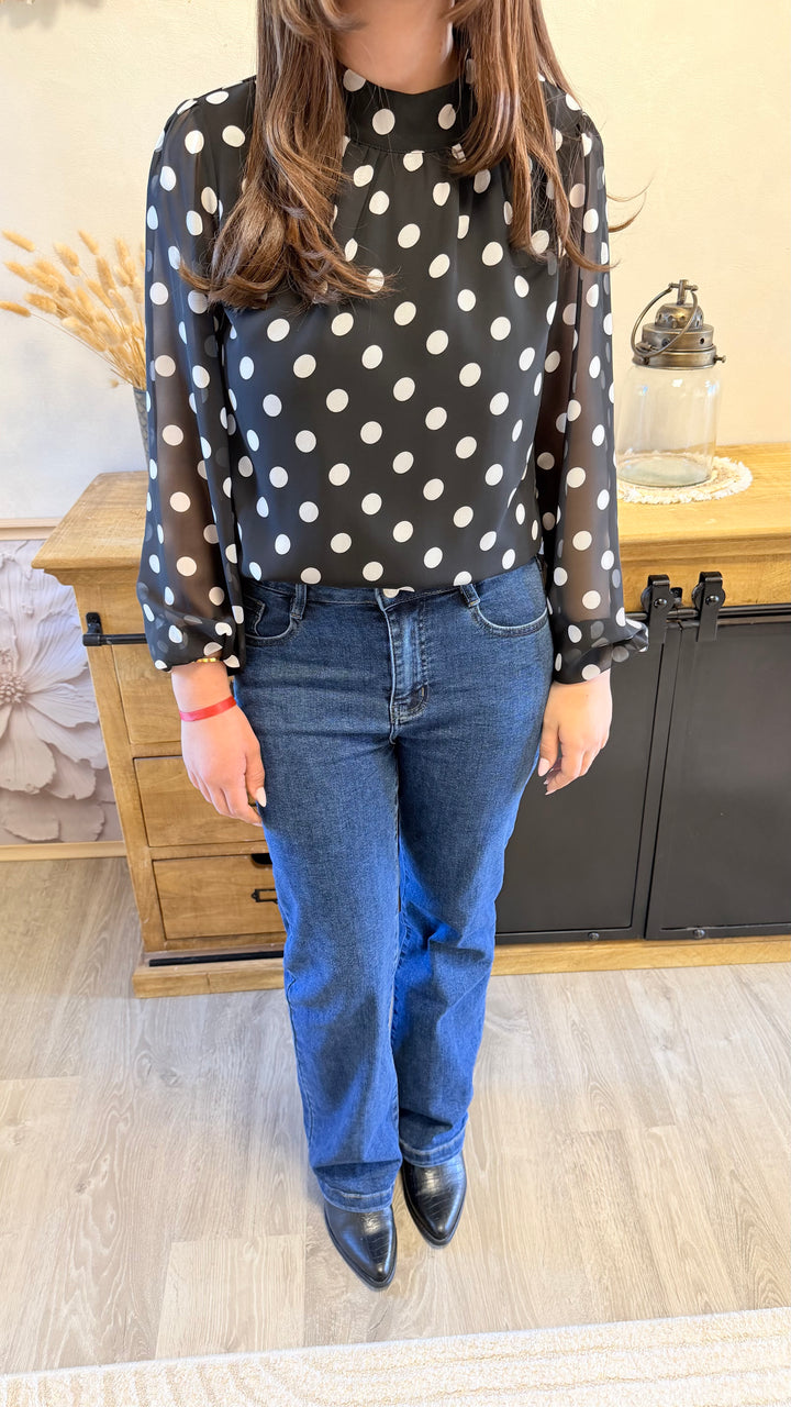 Blouse Belly Noir