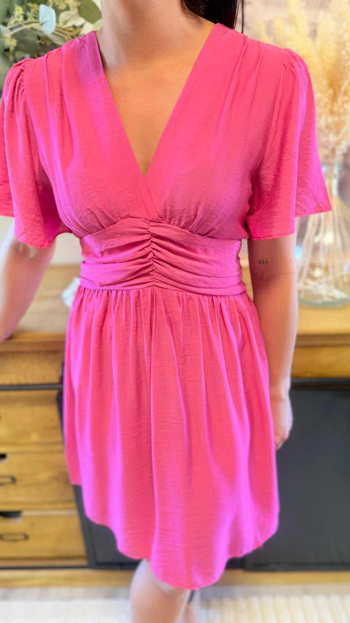 Robe Appo courte rose
