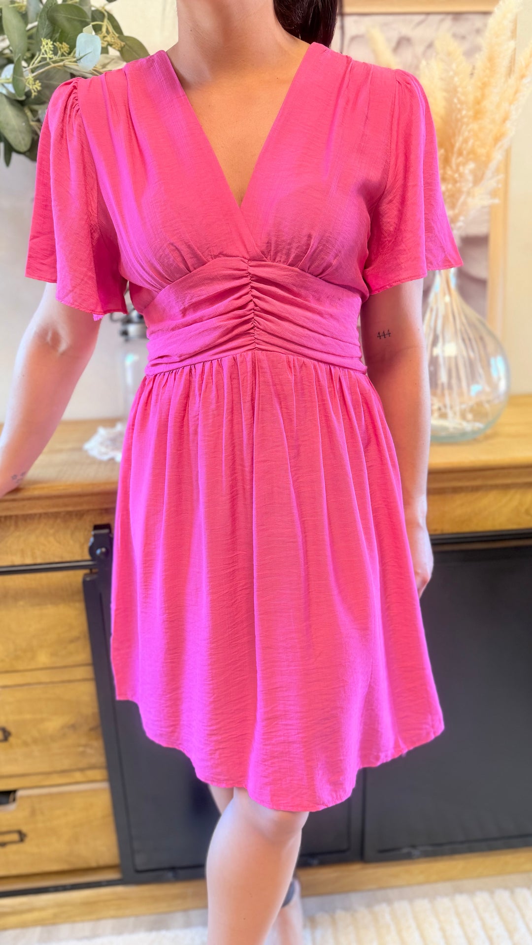Robe Appo courte rose