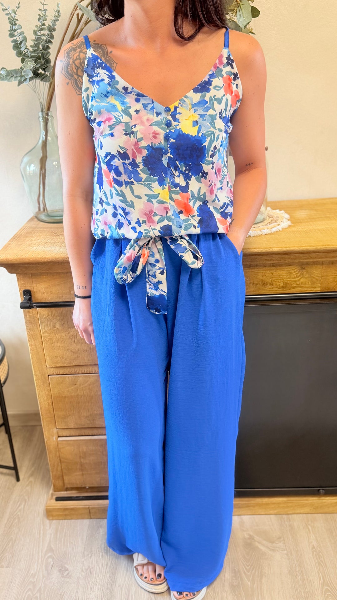 Pantalon Candice bleu roi