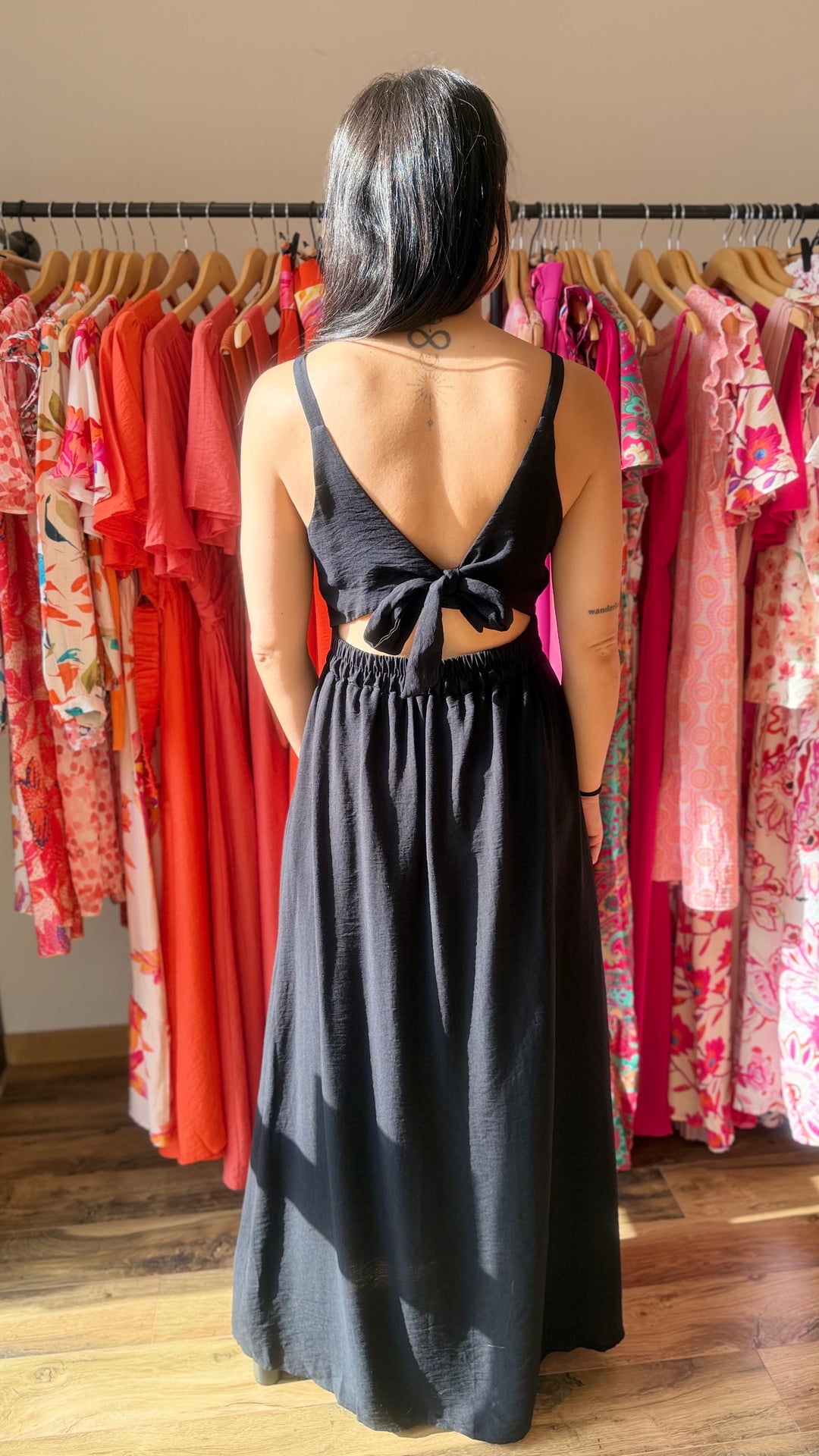 Robe longue Molly noir CURVY