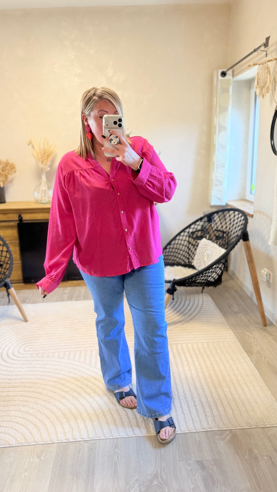 Chemise slava fuchsia CURVY