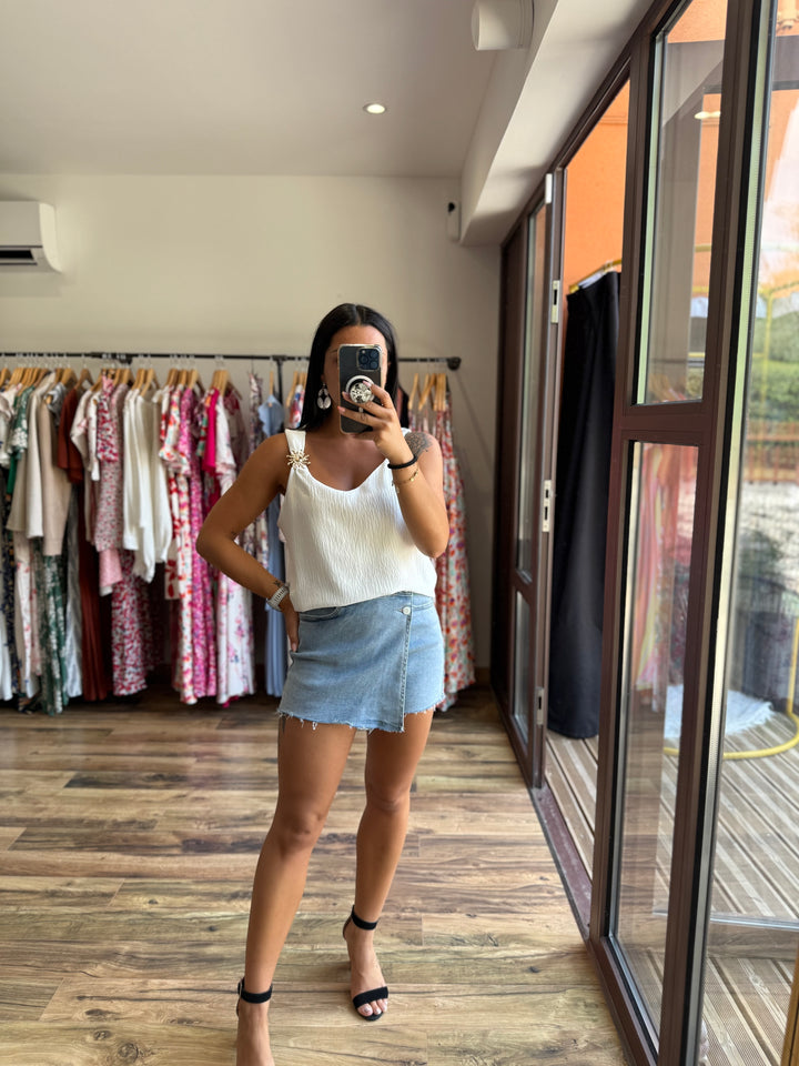 Top Soleya blanc