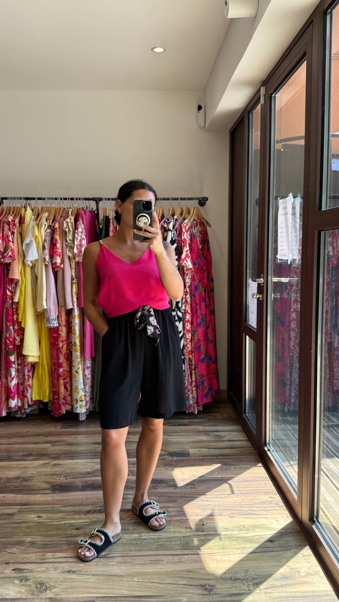 Top perles rose CURVY