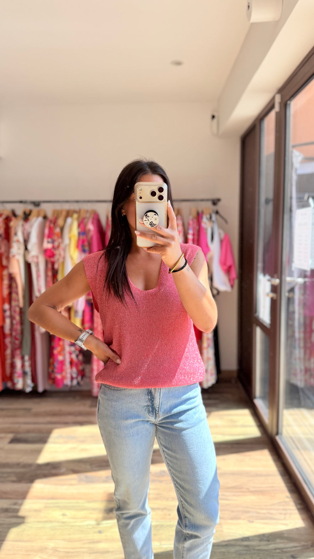 Top Milane corail CURVY