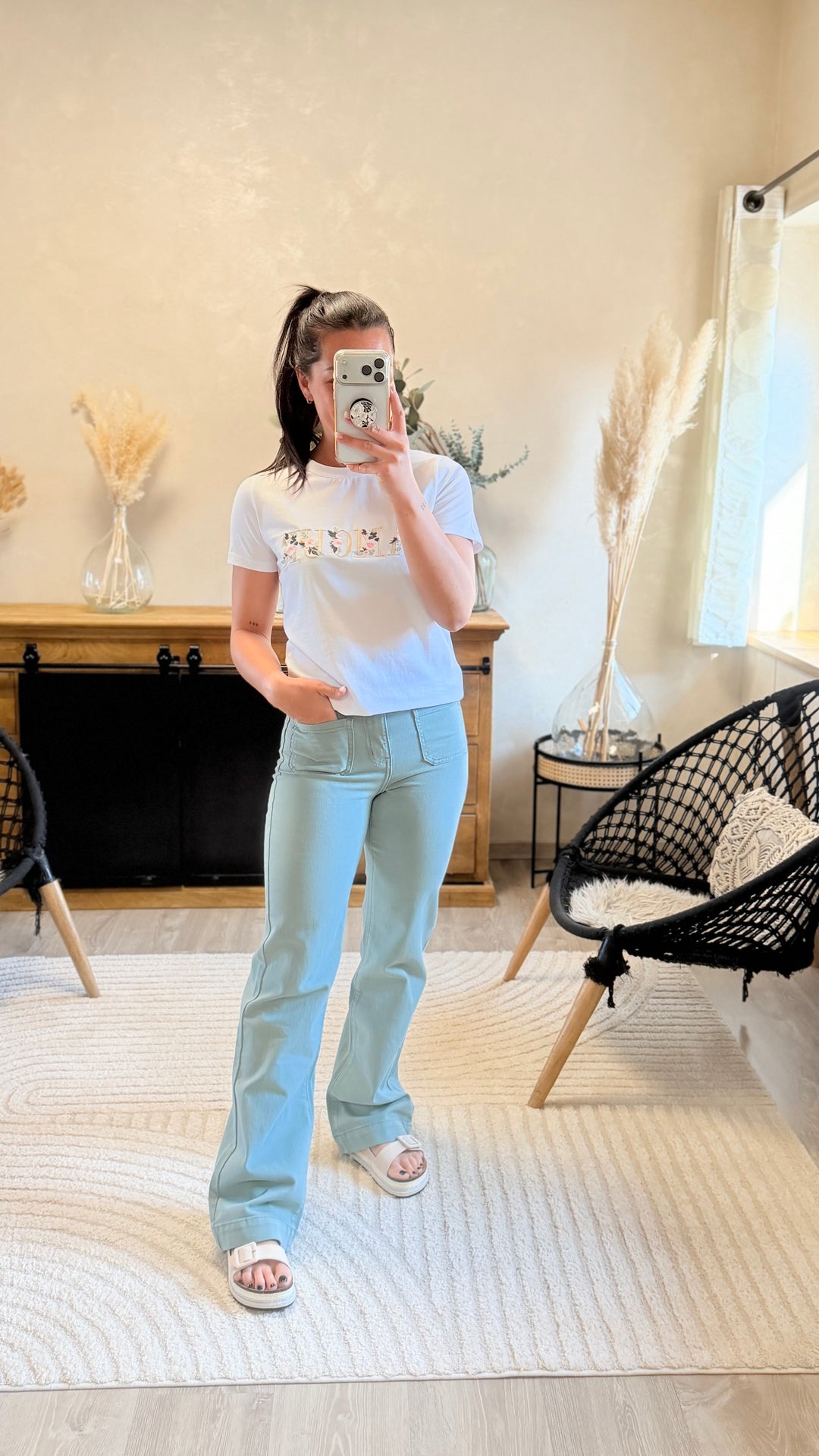 Jean Wild leg Nolo pistache