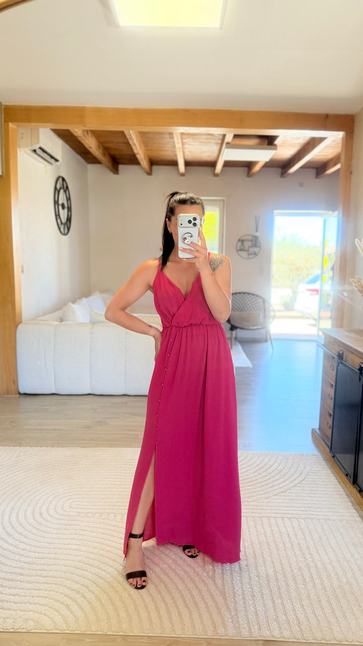 Robe longue Amanda rose