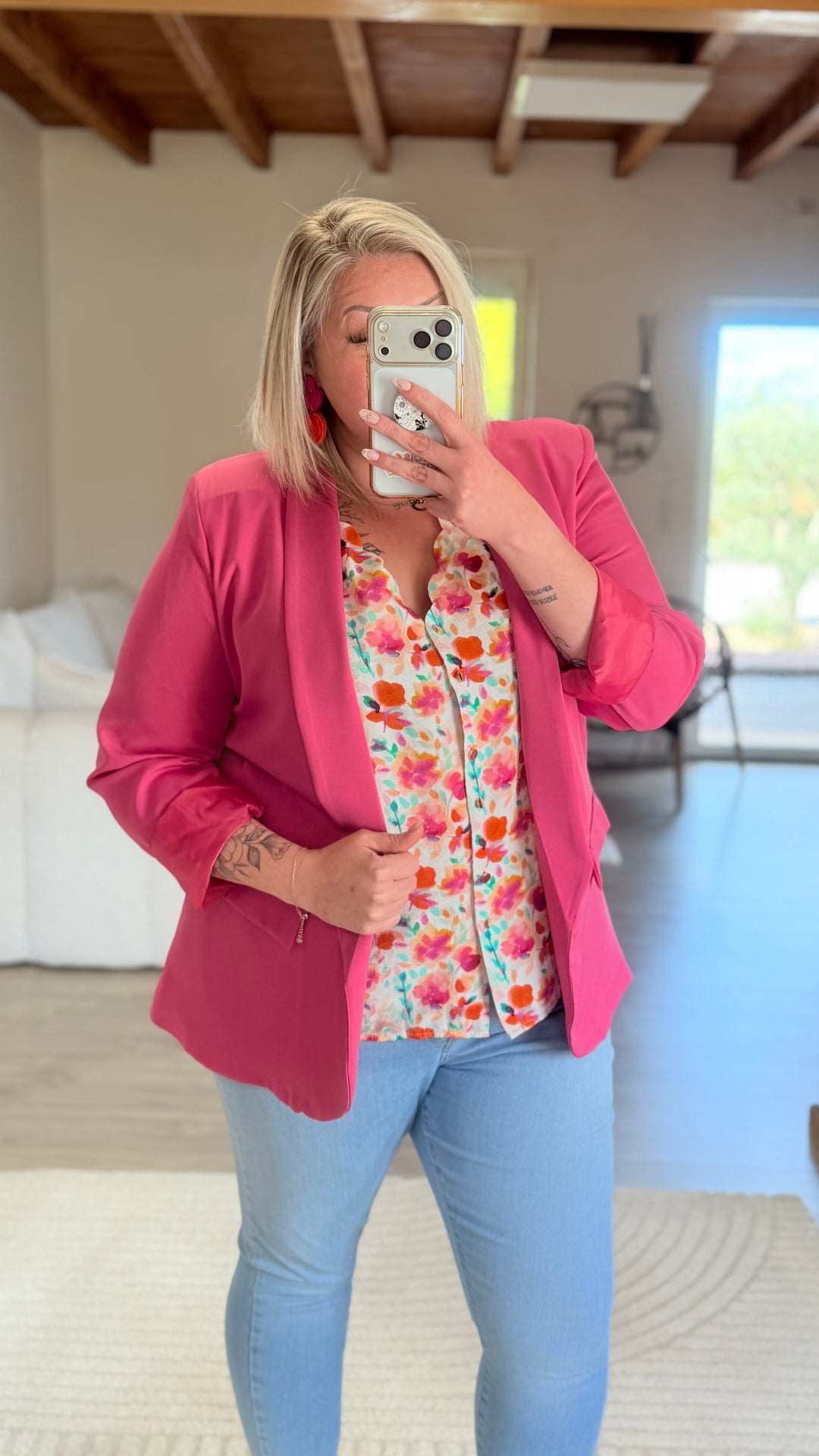 Blazer fushia CURVY 42 au 46