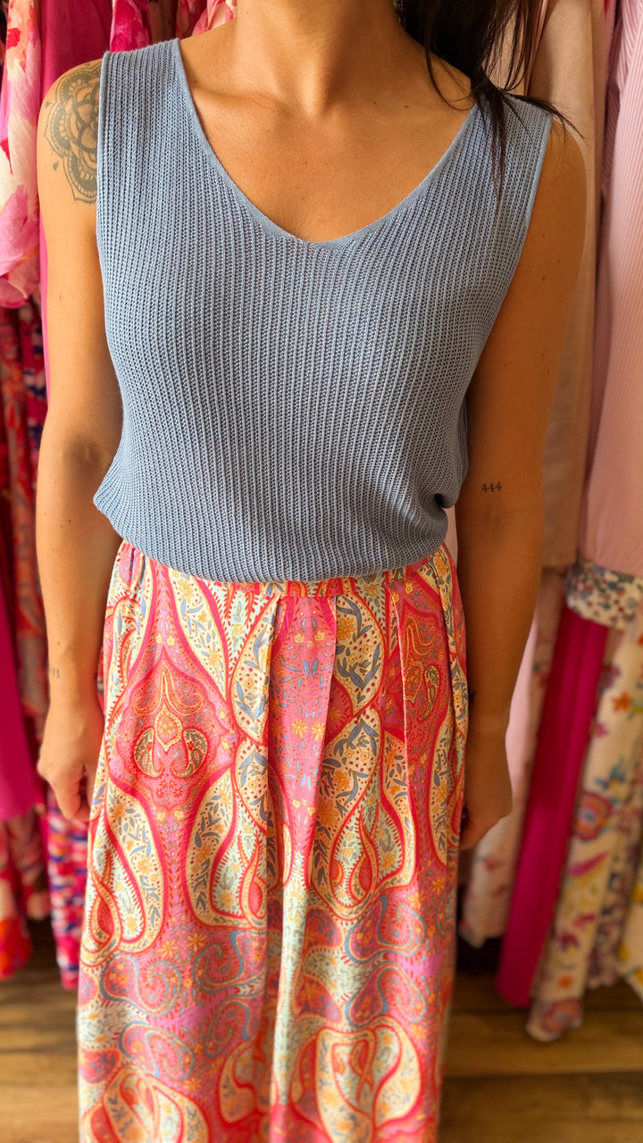 Top Odile bleu jean