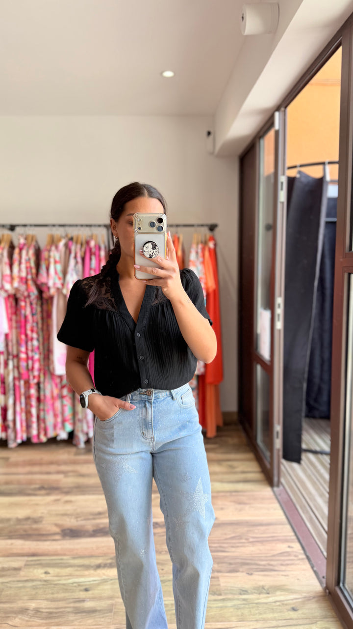 Chemise Dana noir CURVY
