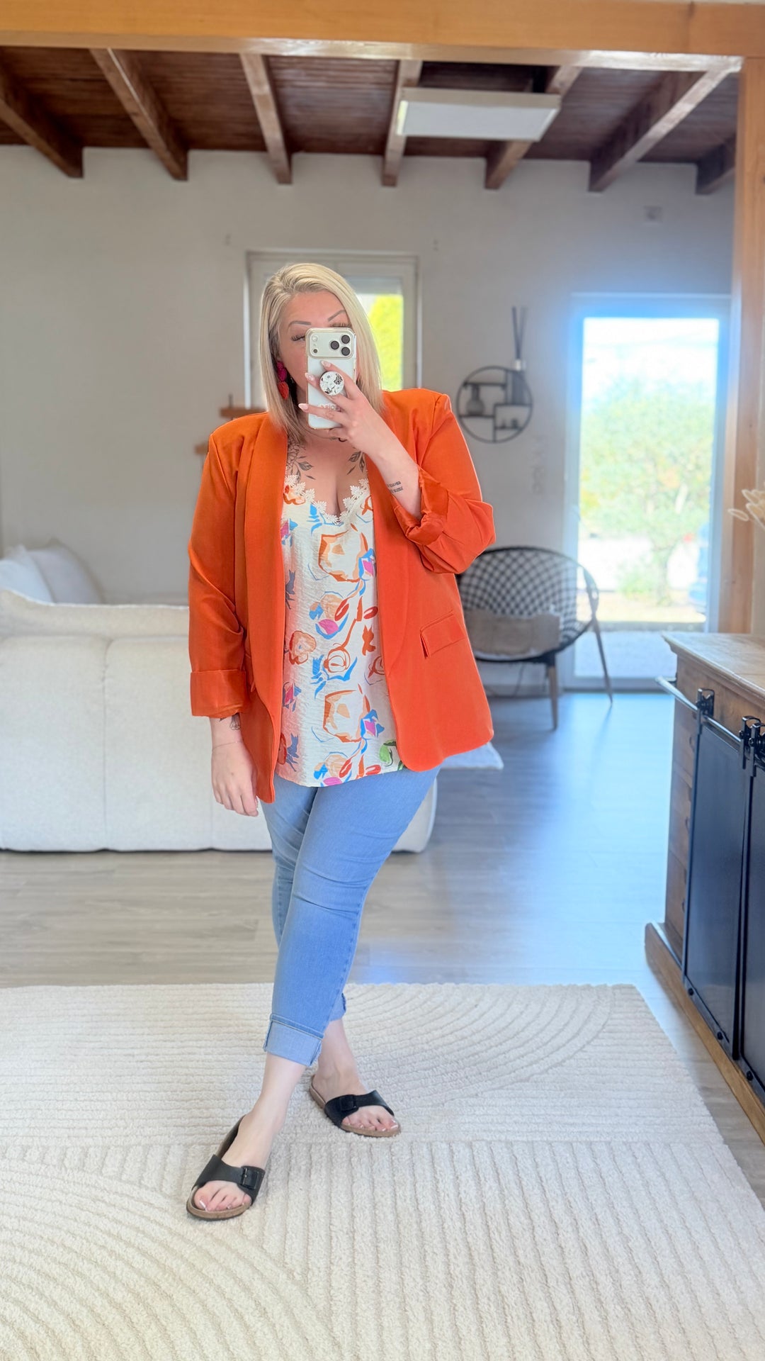Blazer orange CURVY 42 au 46