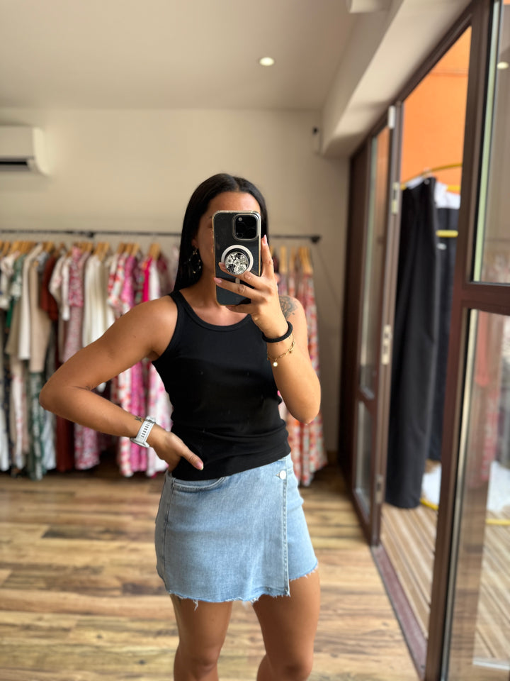 Jupe short en jean