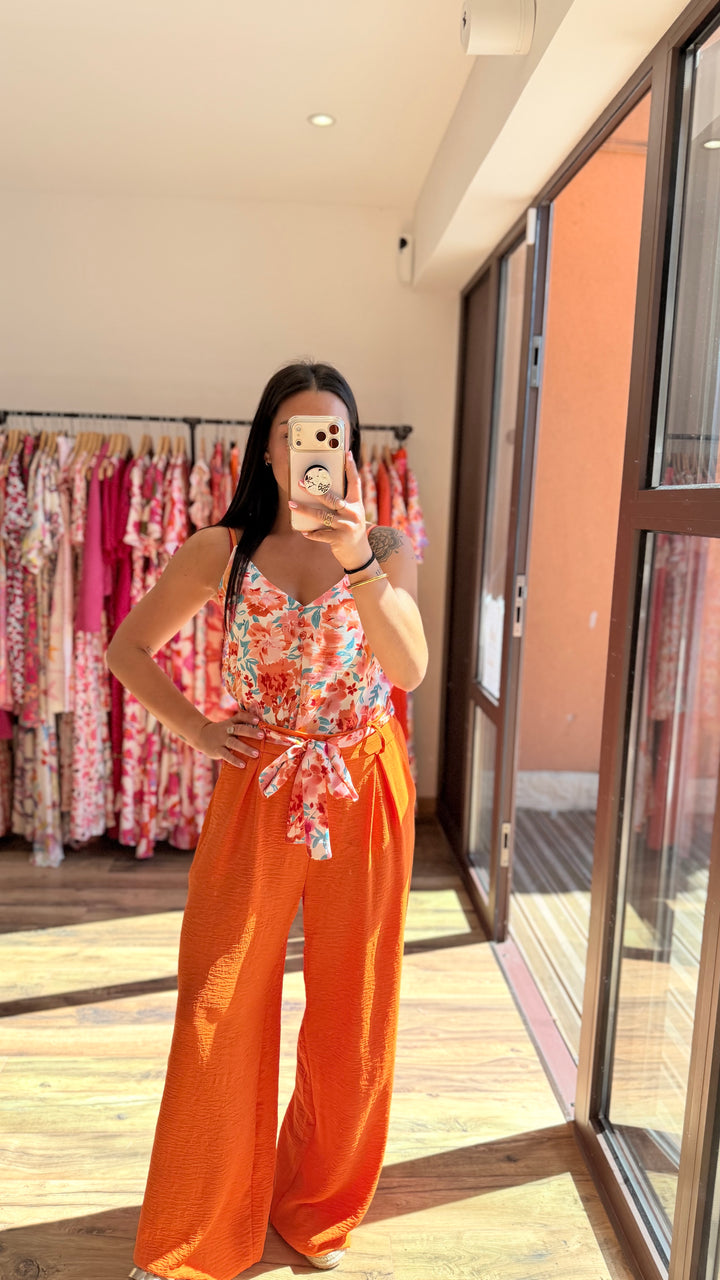 Pantalon Candice orange CURVY