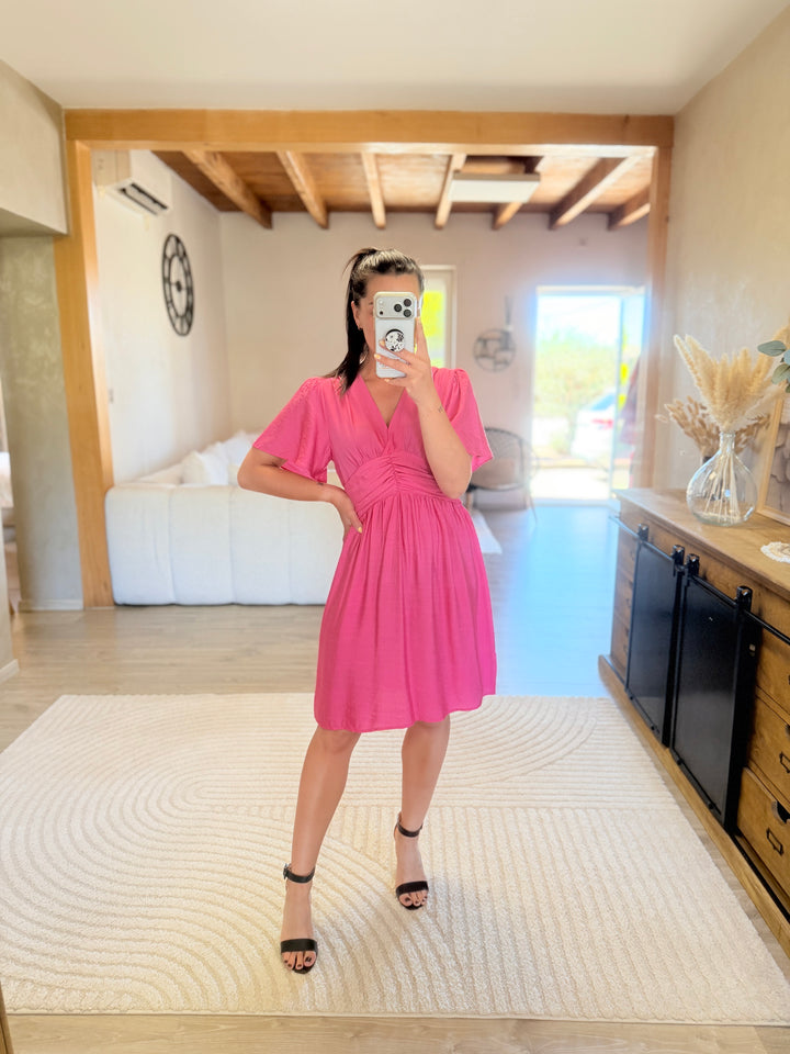 Robe Appo courte rose