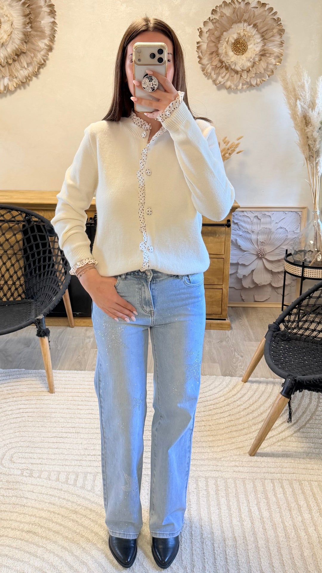Gilet Amane écru