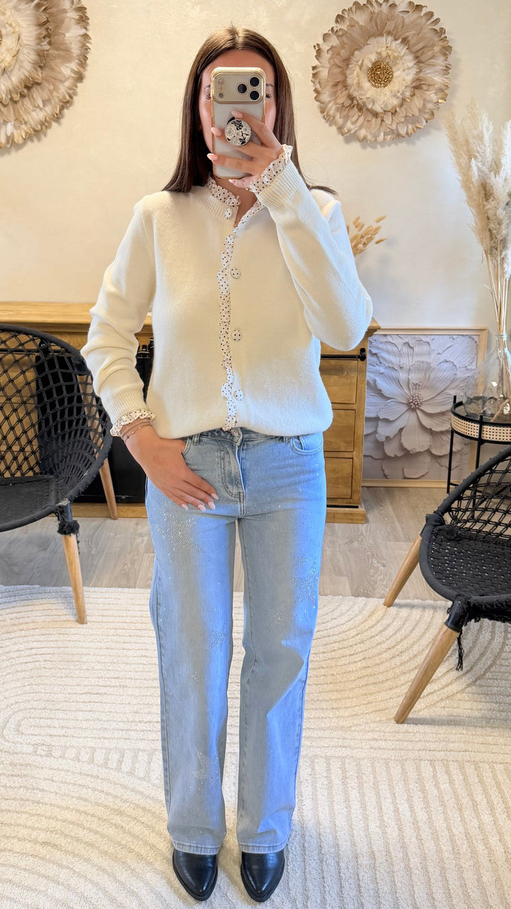 Gilet Amane écru