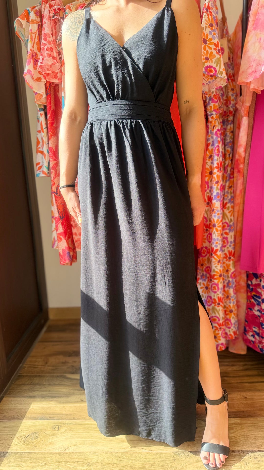 Robe longue Molly noir CURVY