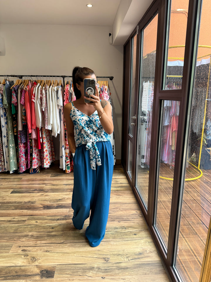 Top Malaga bleu canard CURVY