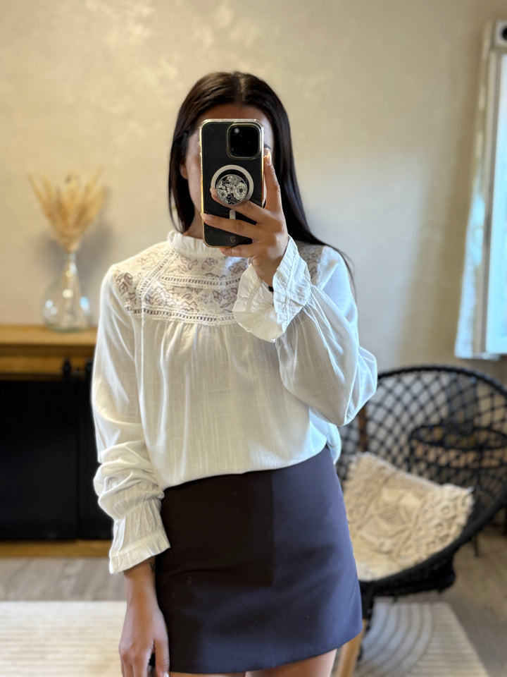 Blouse Fabi blanche