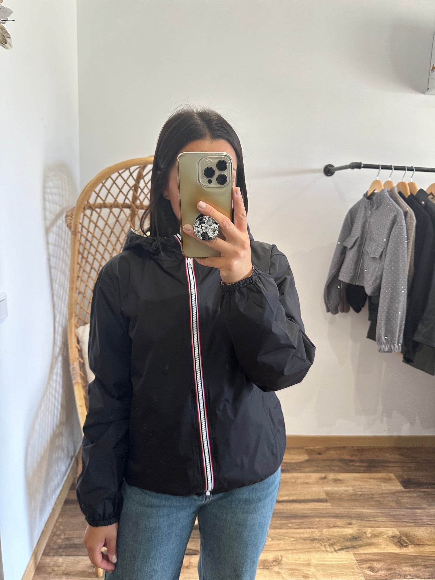 Parka June noir doré